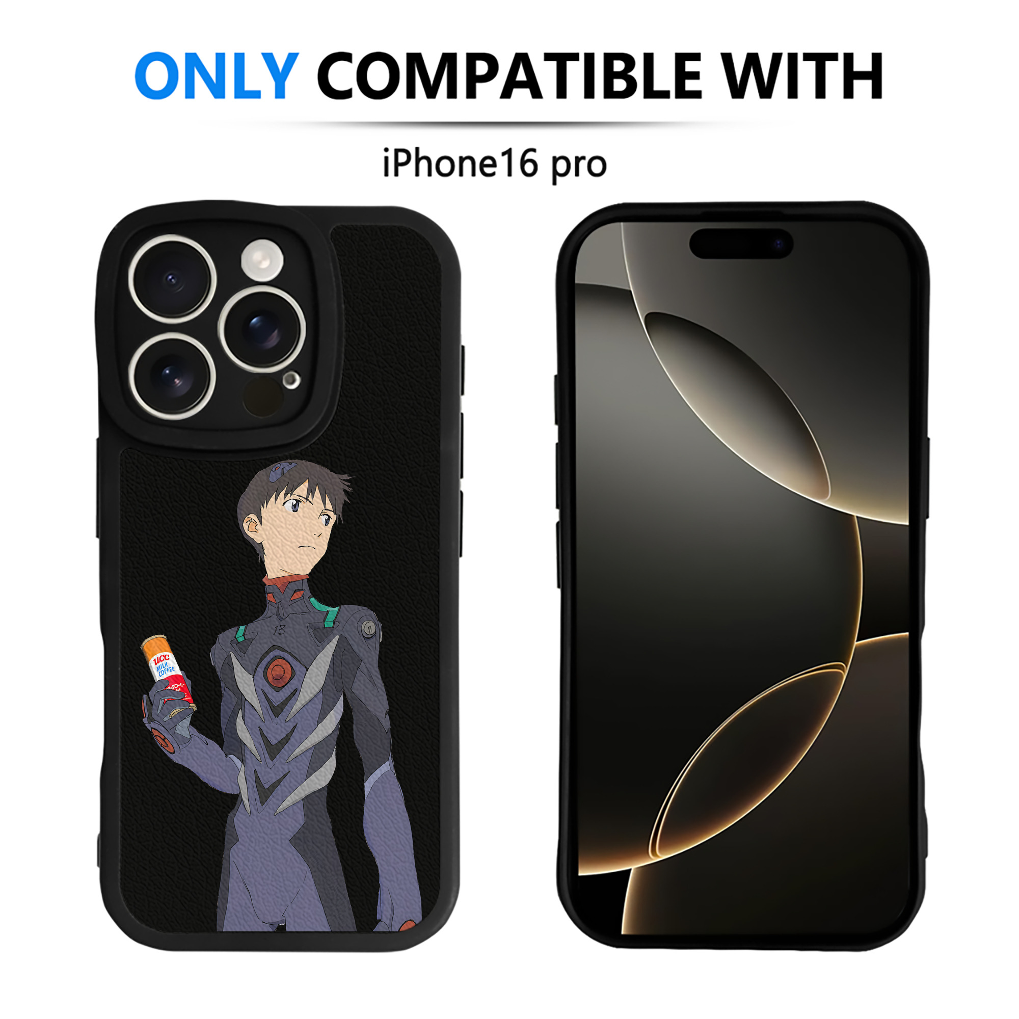 （画像用） EVA 新世紀エヴァンゲリオン 【iPhone 16シリーズ対応】シリコンスマホケース（レザー調） 材質：シリコン